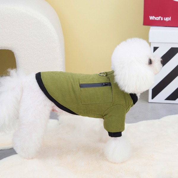 Vinterhundkläder för små hundar Chihuahua Kläder (Grön)