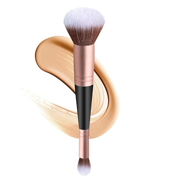 Foundationbørste til flydende makeup Dobbeltsidet foundationbørste & concealerbørste