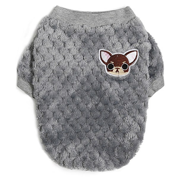Hundetrøjer til små og mellemstore hunde eller katte, varm blød flanel dyreklæder til hunde piger eller drenge, hundetrøje jakke