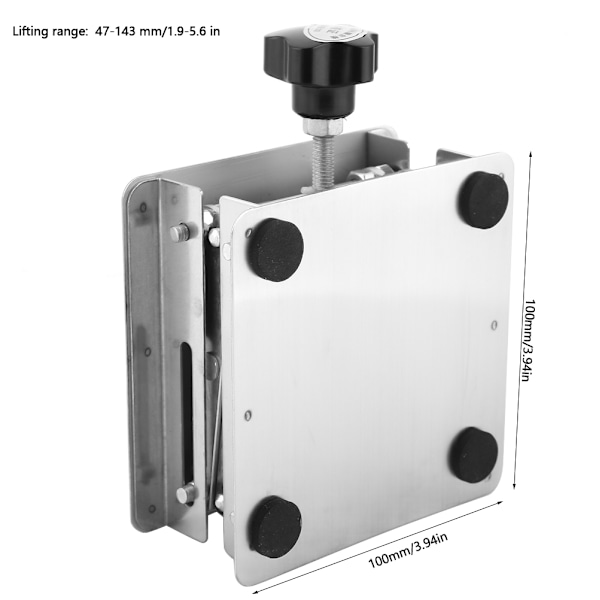 Laboratorie Løfteplatform Stativ Saksreol i Aluminiumoxid 100*100 mm