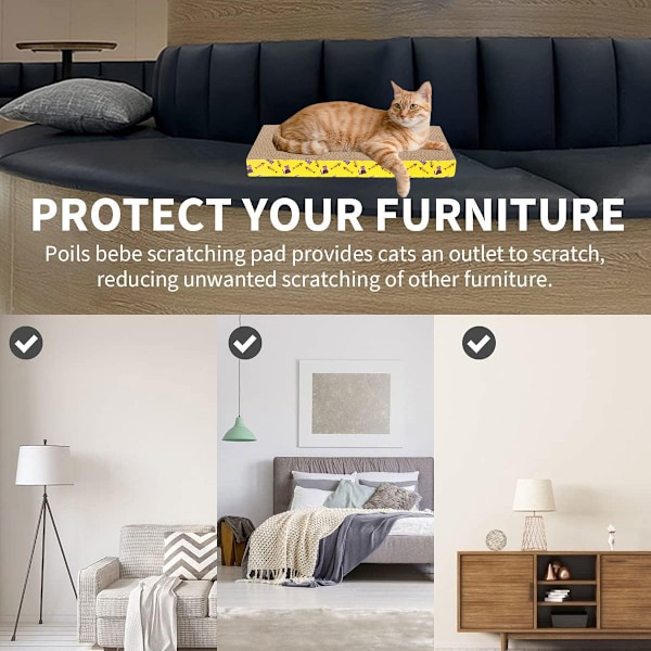 Kattklösbräda i kartong med premium klöstexturer design hållbar kattklösbräda vändbar