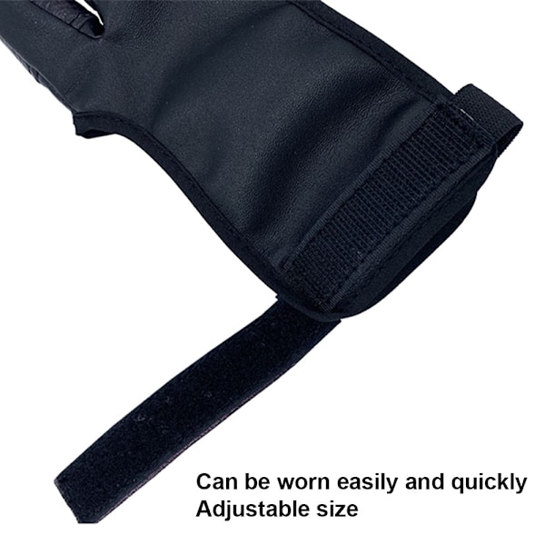 Pilbågshandske Fingertab Tillbehör - Läderhandskar för Recurve & Compound Båge - Tre-Fingerskydd för Skytte