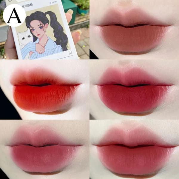 Matte Red Lip Gloss Set for Lips Makeup Long-Lasting Water Mirror Glaze New D9 One size fits all