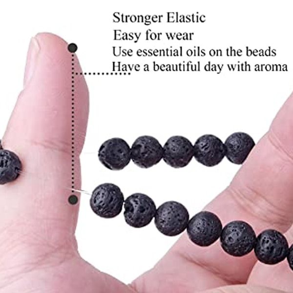 2 stk Halvædelsten Healing Stræk Perle Armbånd Unisex, Julegave Fødselsdag Jubilæumsgave
