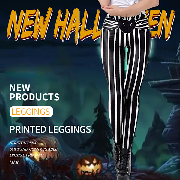 Dame Trykte Leggings Halloween Leggings Halloween Kostume Leggings Stræk Sjove Løbebukser Tights Trænings Leggings Bukser