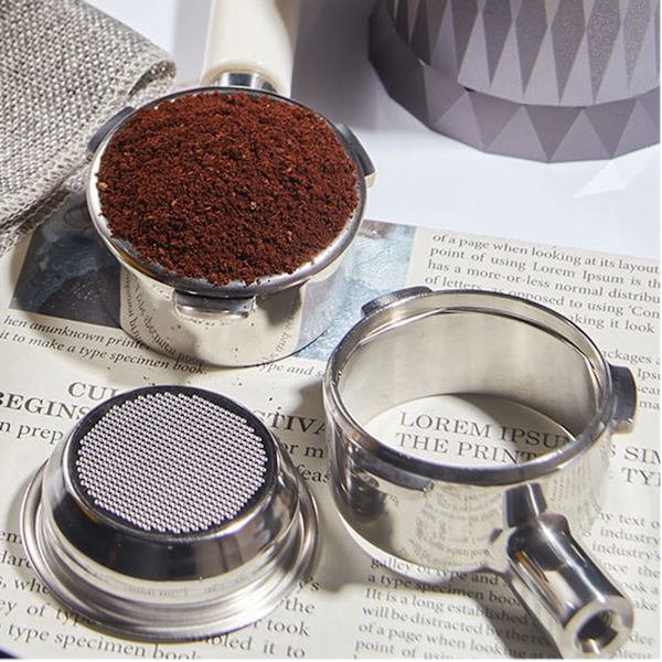 Pohjaton Portafilter 54mm 3 Korvaa Massiivinen Puukahva Ruostumaton