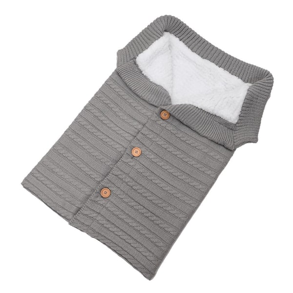 Nyfødt Baby Wrap Swaddle Tæppe Strikkesovesæk Modtagelsestæpper