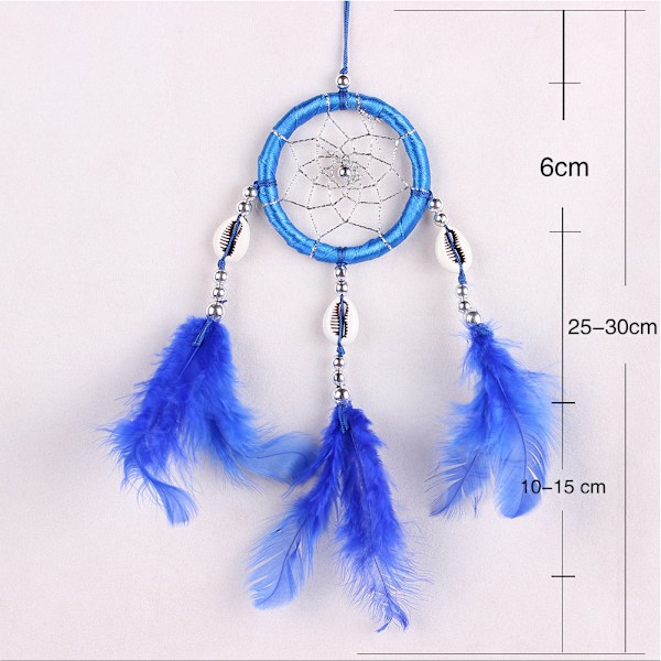 Handmade Dream Catcher Net Home Wall Decorative Hanging Graft Decor Gift (Blue)