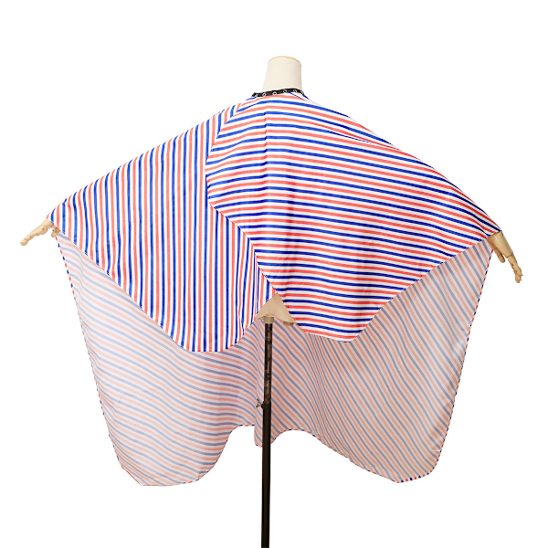 Salong Kapp Polyester Hårklipp Forkle Hårklipp Kapp, 57”x63”, Rød, Blå og Hvite Striper