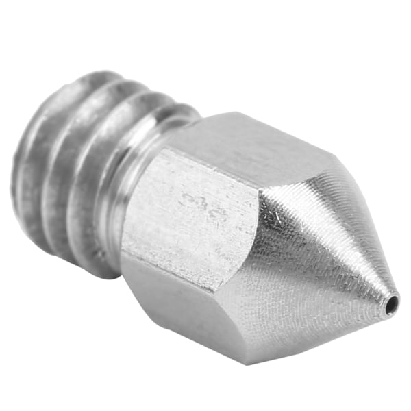 10 stk 3D-printerdyse Sett Sølv Slitesterk for MK8 Ekstruder Rustfritt Stål Tilbehør 0,3 mm