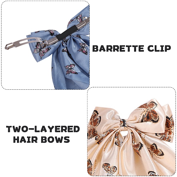 2 st rosettclips, sidenhårband, lång svans, hårklämma, flicka, håraccessoarer, fest