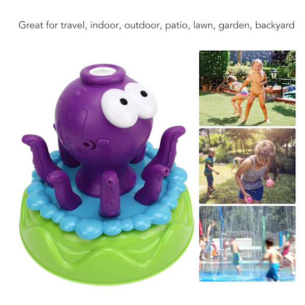 Sprinkler- och bubbelmaskinleksak 2 i 1 Roterande vattenspray Automatisk bubbelblåsare för barn för gräsmatta bakgård