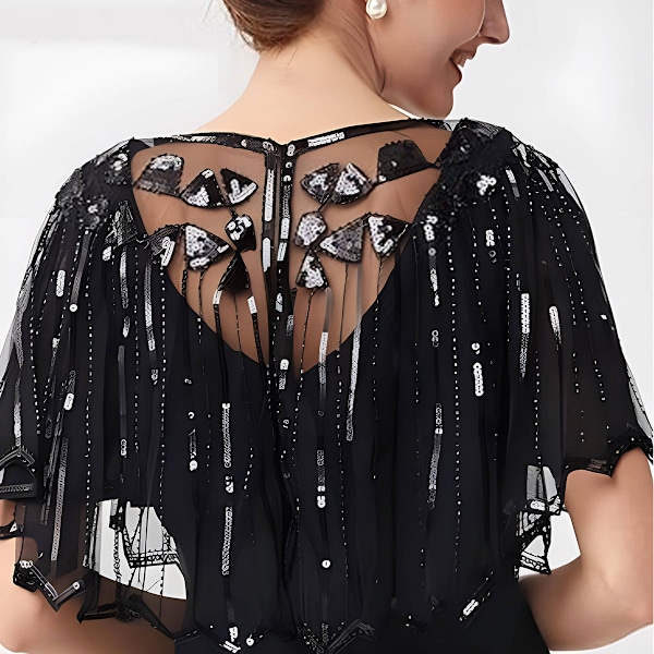 Kvindesjal i 1920'er Flapper-stil, Sequins og Perler Sjal og Wraps til Aftenskjole/Fester/Bryllup/Formelle Anledninger/Aften