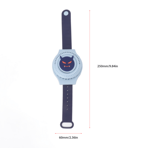 Mini Watch Fläkt Tecknad USB laddning Bärbar Kompakt Tyst