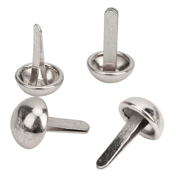 100 st Svampformade Dekorationsnitar DIY Tillbehör för Väskor Skor Hattar Kläder (10mm Silver)