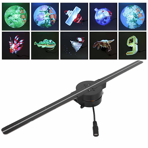 3D Hologramfläkt 2000x224 224 LED-pärlor Stöd för WiFi APP Hologram Projektorfläkt Reklamdisplaymaskin 100‑240V 16.1in EU-kontakt