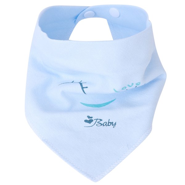 5-pack Baby Spädbarnsbandanas Unisex Mjuka Babysalivkläder Halsduk för Drool Blå