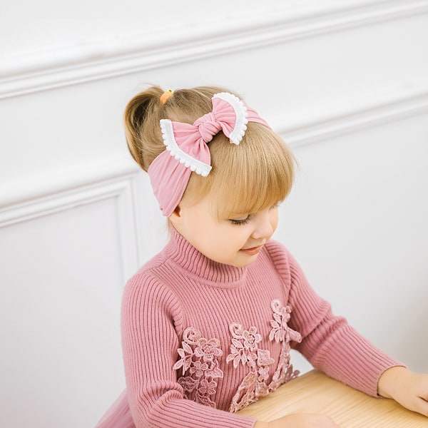 10 stk Baby Hårbånd Turban Knyttet, Jente Hårbånd for Nyfødt, Småbarn og Barn