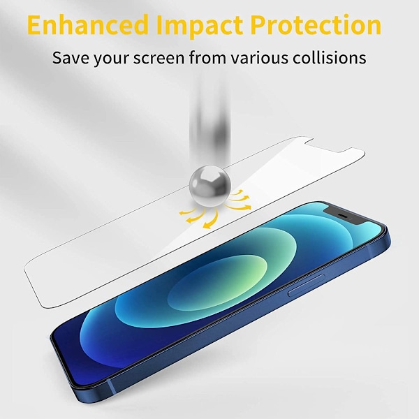 2-delars set - lämplig för iPhone X/Xs - härdat glas skärmskydd