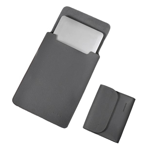 PU-läder Laptopväska, Hållbar Stötsäker Skyddande Datorfodral Multifunktionell Laptopväska