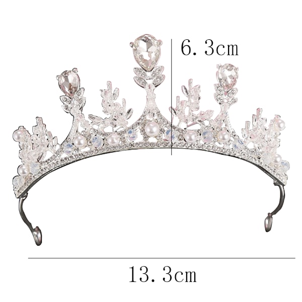Rhinestone Prinsesse Pandebånd - Krystal Bryllups Tiara til Fødselsdag Cosplay Kostumer Hårtilbehør