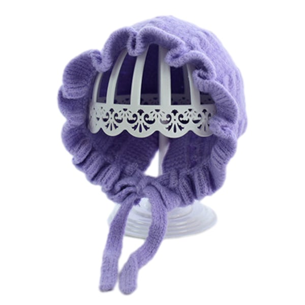 Baby girls Winter Hat Toddler beanie Cute ruffled warm knit hat