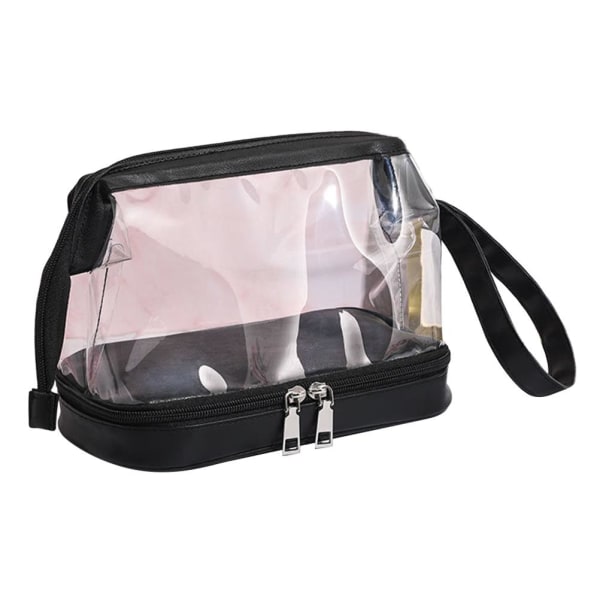 Transparent kosmetisk väska för kvinnor Bärbar genomskinlig sminkväska