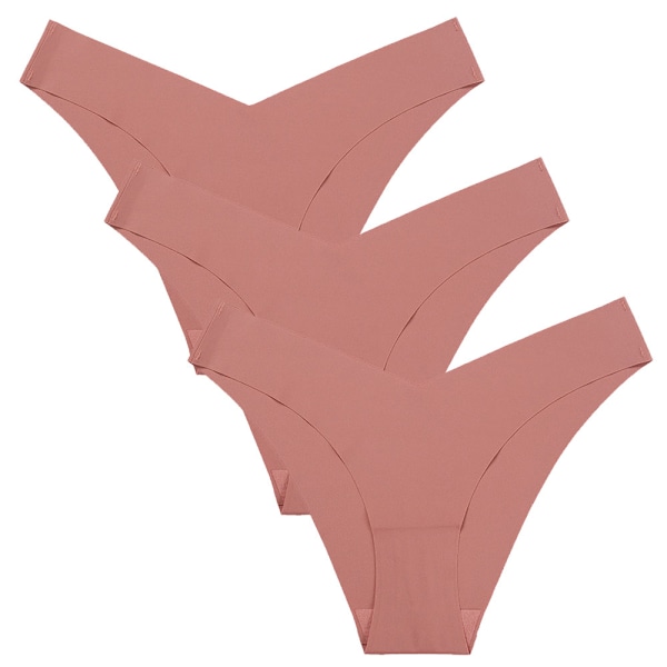 3-pack Damunderkläder i Bomull och Is-Silke, V-formad Midja, Slipshorts
