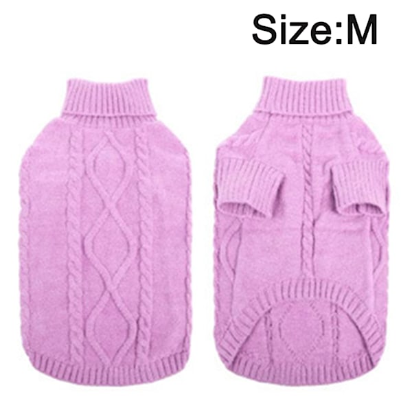 Klædning til kæledyr En varm og hyggelig strikket sweater til kæledyr om vinteren
