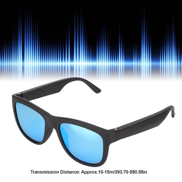 GS01 01 Audio Solglasögon Röststyrning Låg Latens Bluetooth Glasögon Pekskärm Blå