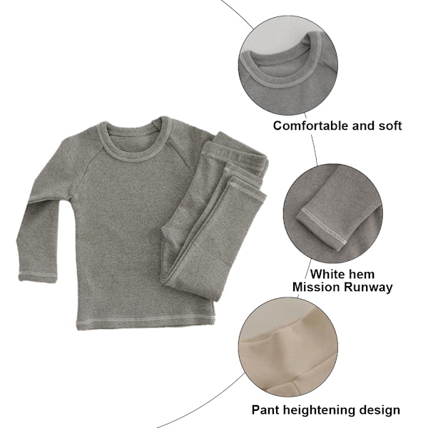 Barnkläder kostym barn basrock baby vår och höst hem kläder pyjamas (grå)