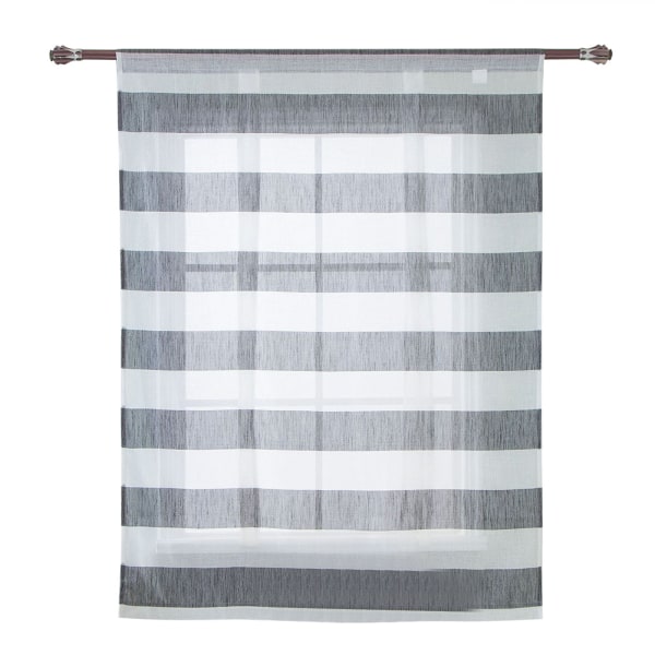 Stripe Pattern Lift Voile Gardin Fläktgardin för Home Living