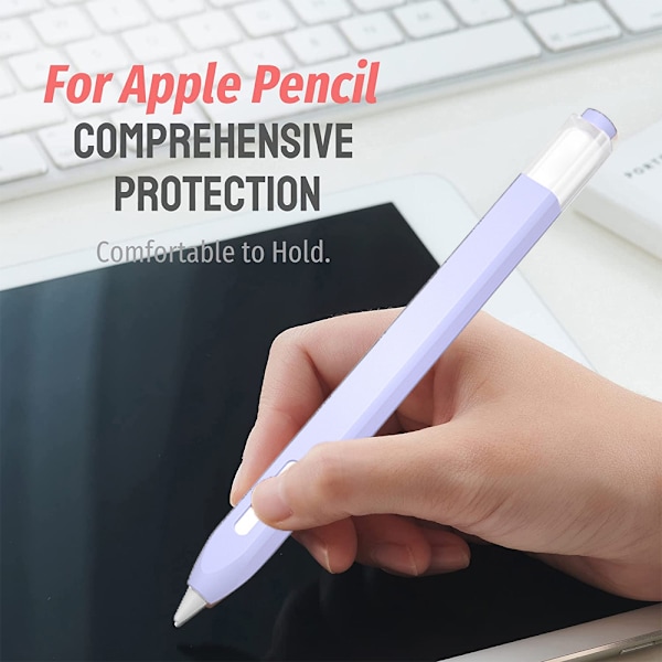 Skyddande mjukt silikonskinn, kompatibelt med Apple Pencil 2:a generation, gelétransparent färg