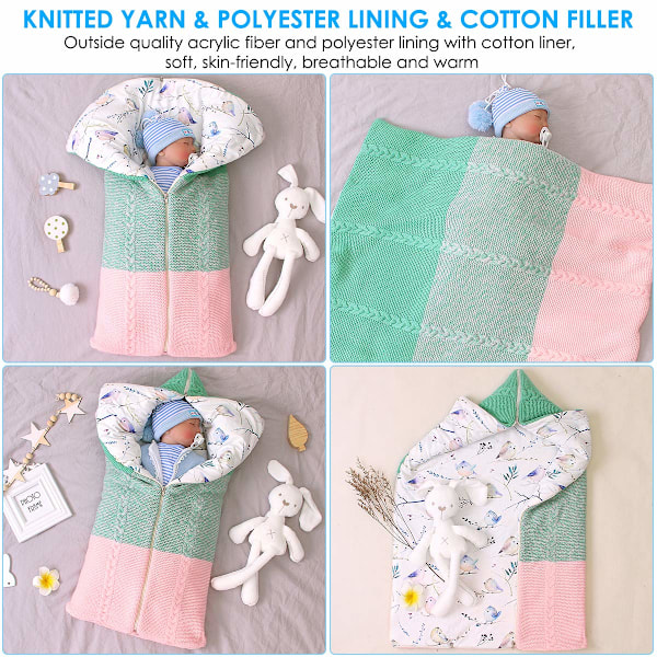 Babyfilt, Vagnomslag, Mjuk Tjock Fleece Varma Filt