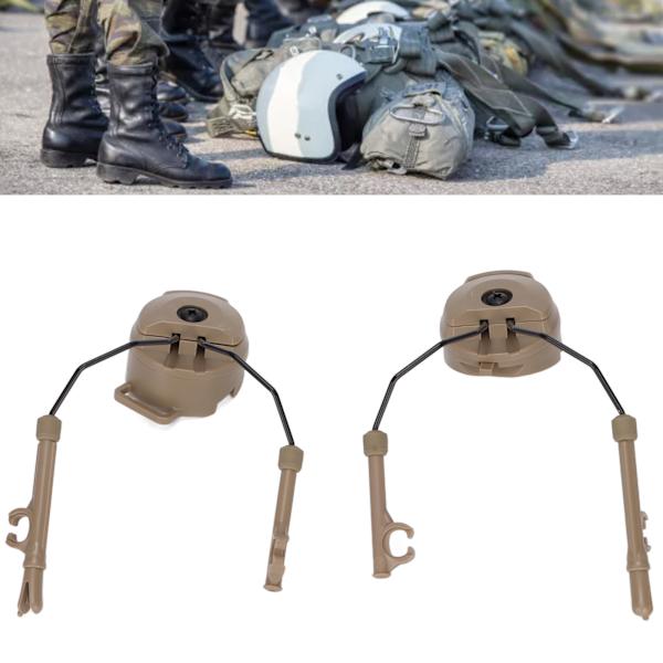 Hjälm Arc Rail Adapter Headset Hållare Upphängning Hörlurar Fäste för Comtac I II för MSA för Sordin Headset Brun