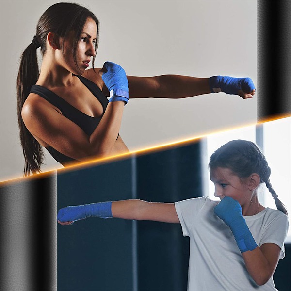 1 Pari Ammattimaisia Puuvillaisia Käsivarsi- ja Rannetukia Peukalon Lenkillä Nyrkkeilyyn, MMA:han, Muay Thai -lajiin ja Muille Kamppailulajeille
