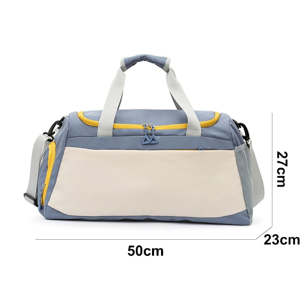 Stor yogafitnessbag med separat skobeholder, tørr- og våtseparasjon, reisebag