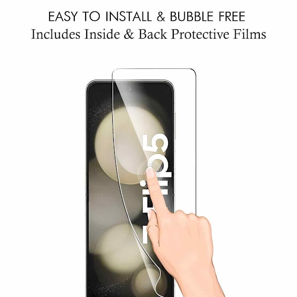Samsung Galaxy Z Flip 5 Skärmskydd Skyddsplast Displayskydd TPU transparent