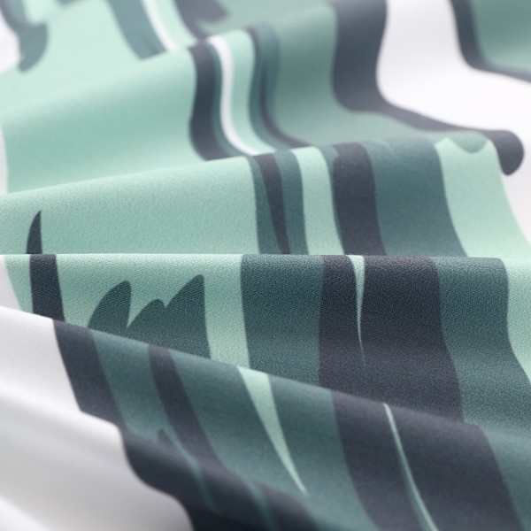3-delt sengetøysett i 100% polyester med grønt plantetrykk - Dynetrekk, putevar, King