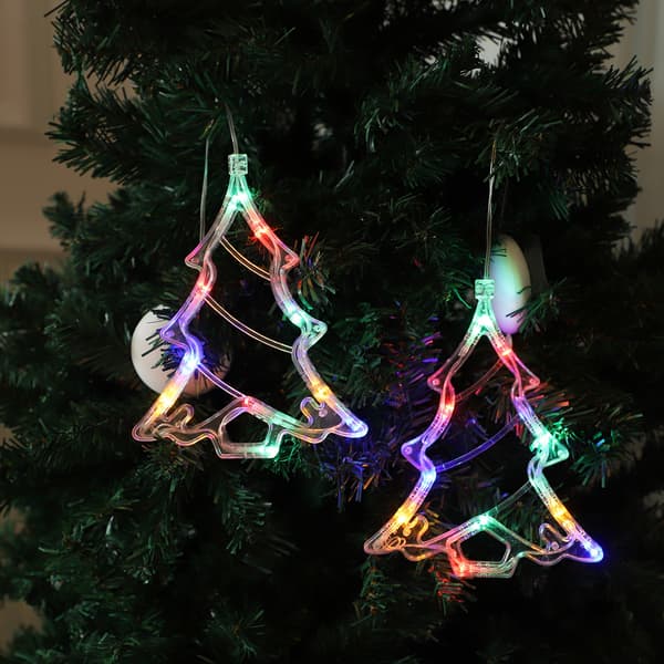 3 stk Julevindusdekorasjon sugekopplampe Christmas tree