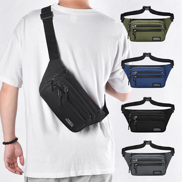 Mode Fanny Pack för Kvinnor Män, Justerbara Bälten, Casual Väska för Resor Vandring Konsert Löpning