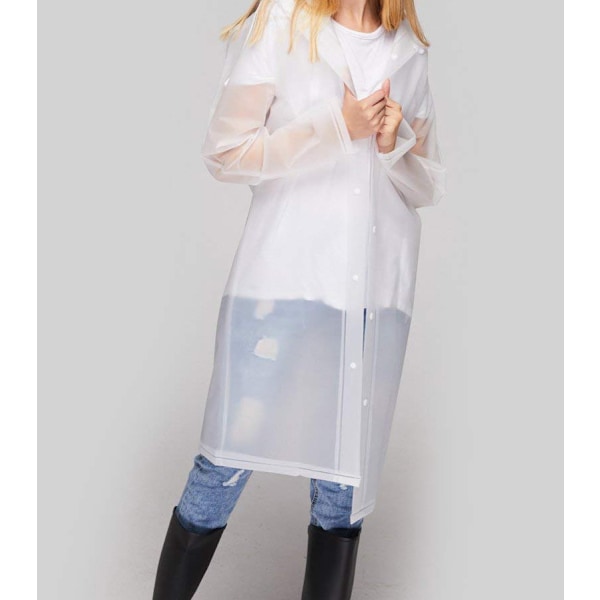 Klar EVA regnrock Kvinnor Vattentät Regn Ponchos Lång Regnkläder