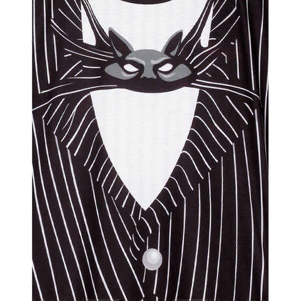 Dame Jack Skellington Kjole Black/White XL