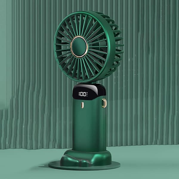 Bordventilator Telefonholder LED-display USB Genopladelig til Kontor Hjem Rejse[TT]