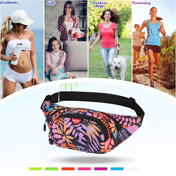 Midjeväsk Running Vandring Cykling Sport Casual Utomhus Resa Crossbody Ryggsäck för Män & Kvinnor