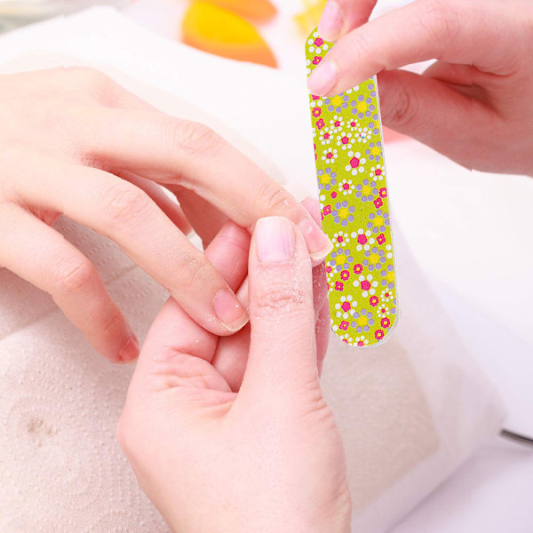 Färgglada Nagelfilsremsor - Mini Dubbelsidiga Filar för Att Forma och Slipa Tånaglar och Fingernälar