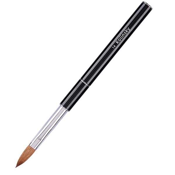 Svart Metalldesign Sable Akrylpensel för Nagelkonst Manikyr DIY Salong & Hemverktyg