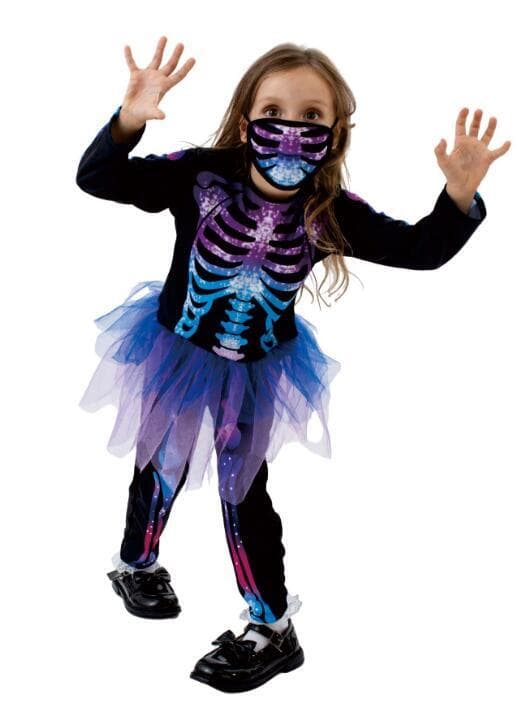 Halloween Barnkostym för Barn med Illusion av Skelett XL