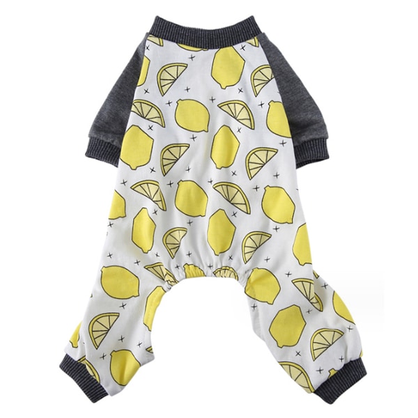 Hundpyjamas för små hundar Mjuk valp Onesie Katt Overall Bekväma husdjurskläder (Mörkgrå)