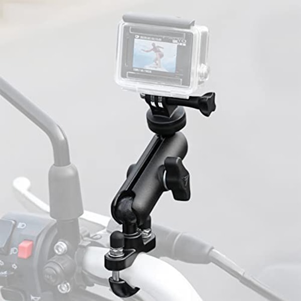 Actionkamerafäste för motorcykelstyrefäste Cykelfäste Motorcykelfäste 360 ​​graders rotation Aluminium Dash Cam-fäste kompatibel med GoPro Hero